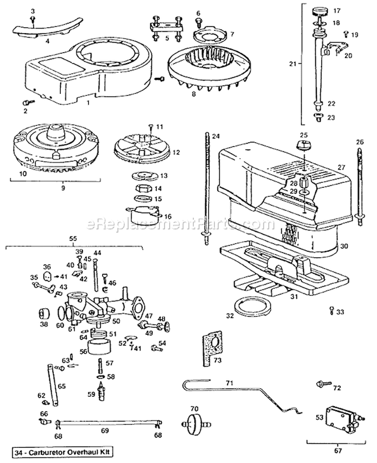 Page H Diagram and Parts List for YT 120 1990-01 Husqvarna Lawn Tractor
