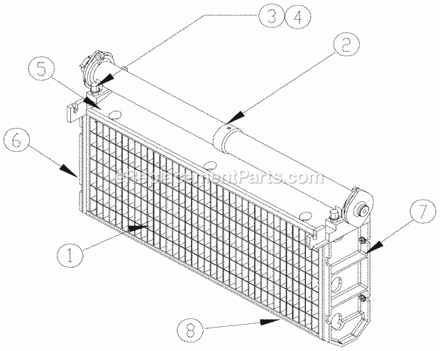 Evaporator Diagram and Parts List for  Ice-O-Matic Ice Maker
