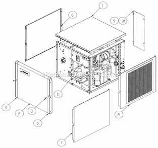 Part Location Diagram of 2031511-04S Ice-O-Matic Front Panel