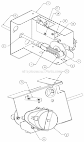 Harvest Assist Assembly Diagram and Parts List for  Ice-O-Matic Ice Maker