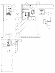 Control Box/Compressor And Components Diagram and Parts List for  Ice-O-Matic Ice Maker