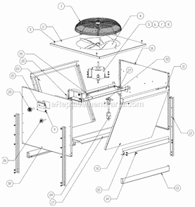 Vrc1001 Remote Condenser Diagram and Parts List for  Ice-O-Matic Ice Maker