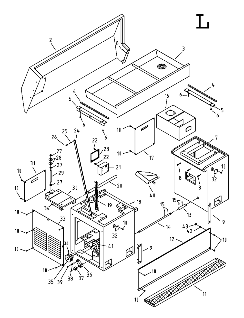 Fig-12 Diagram and Parts List for  Jet Lathe