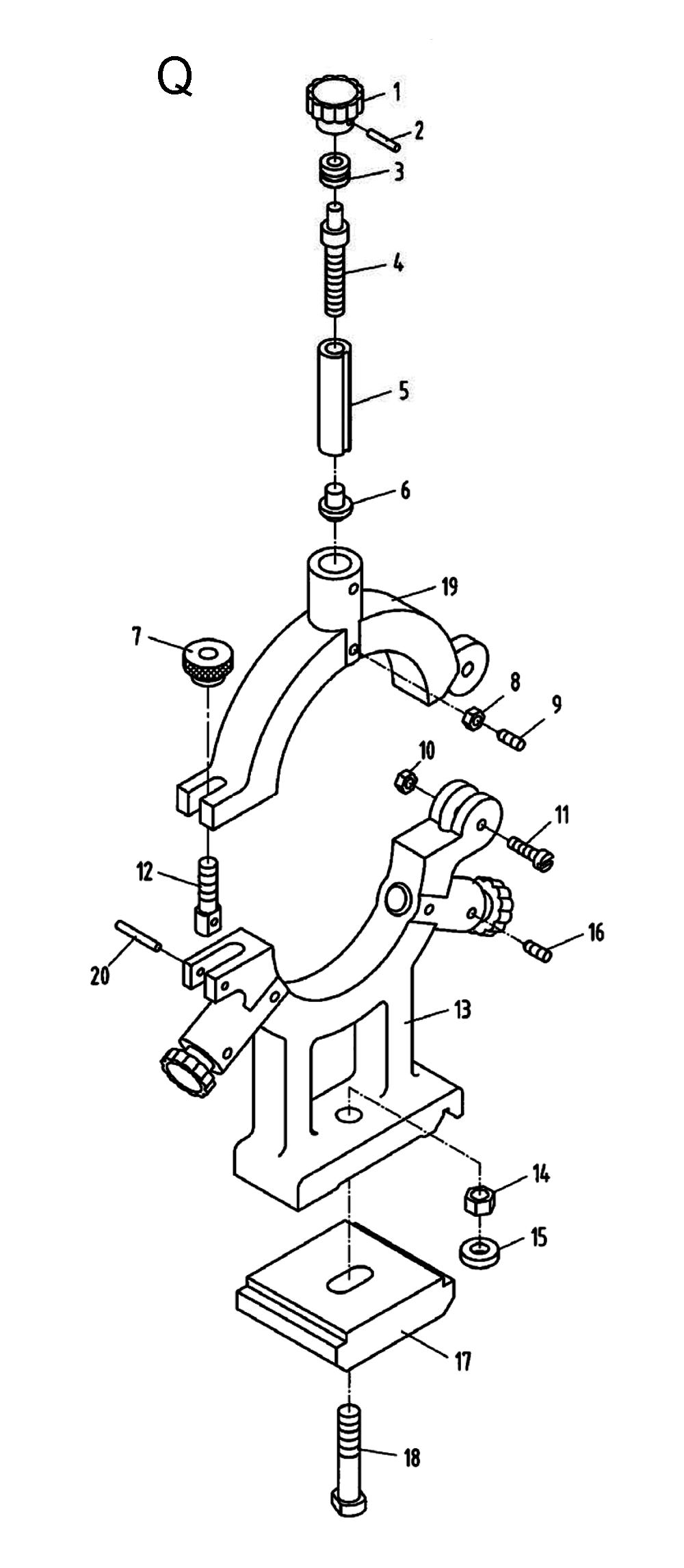 Fig-17 Diagram and Parts List for  Jet Lathe