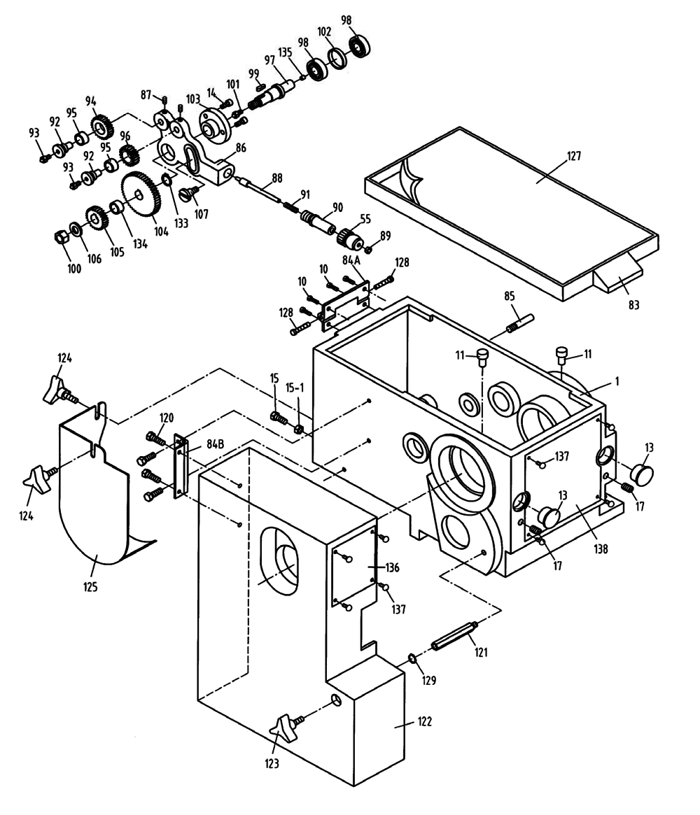 Fig-0 Diagram and Parts List for  Jet Lathe