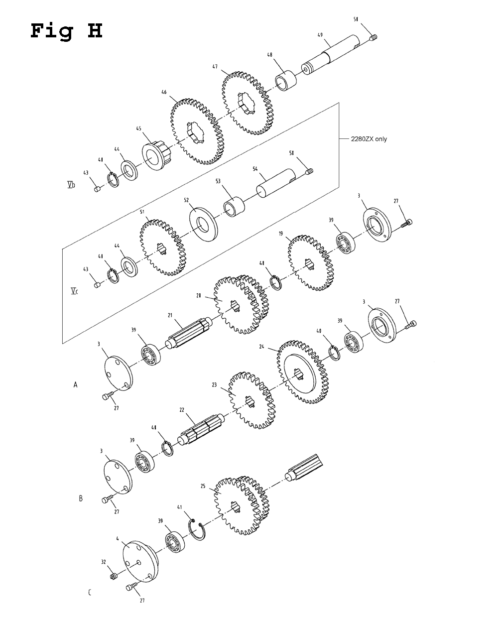 Fig-8 Diagram and Parts List for 321854 Jet Lathe