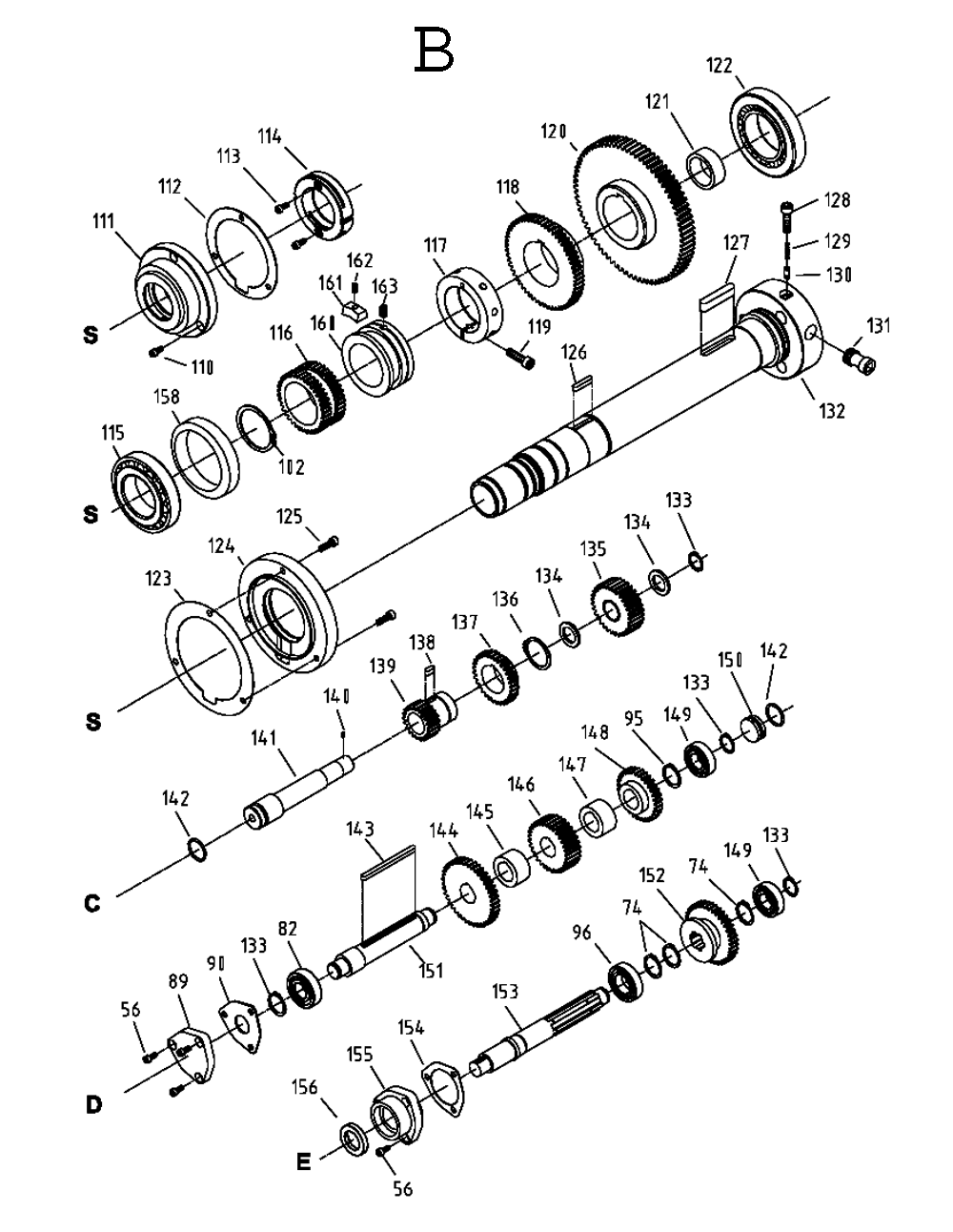 Fig-2 Diagram and Parts List for  Jet Lathe