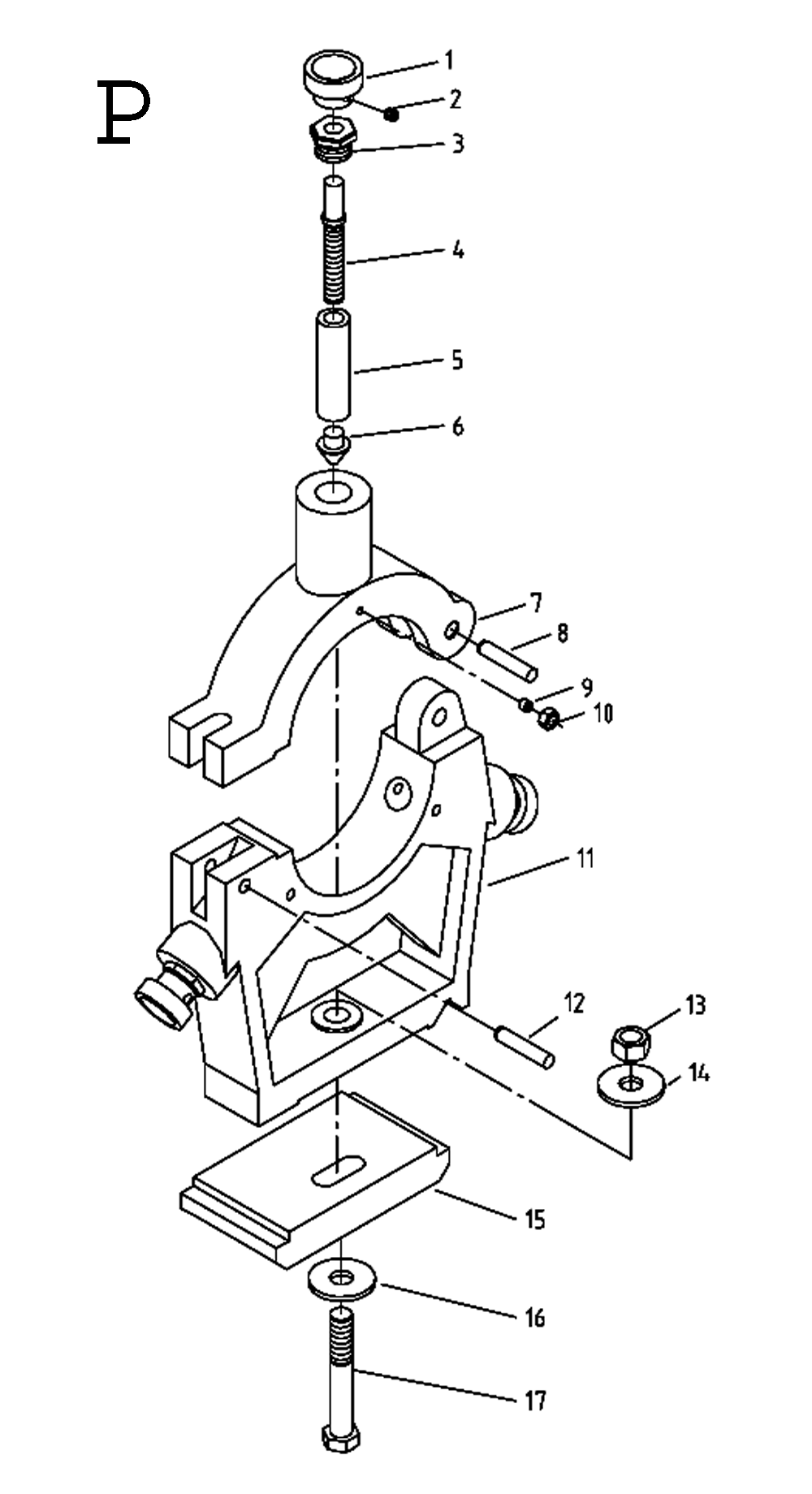 Fig-15 Diagram and Parts List for  Jet Lathe