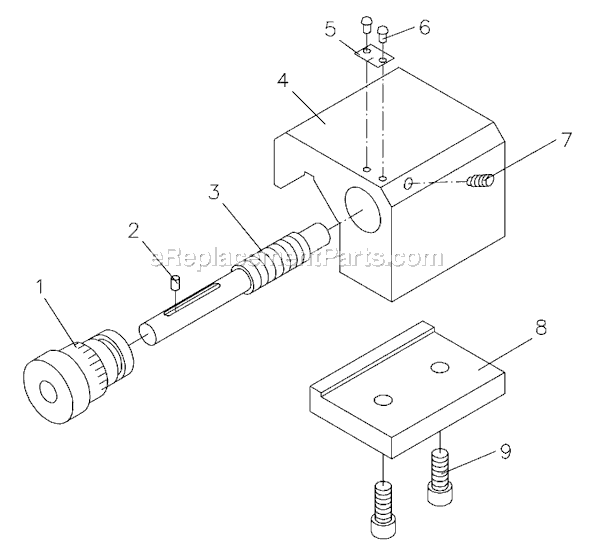 Page L Diagram and Parts List for  Jet Lathe