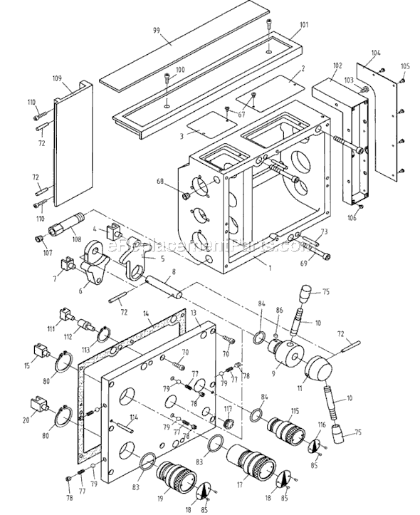 Page F Diagram and Parts List for  Jet Lathe