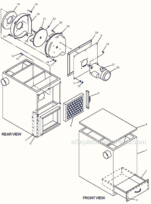 Page C Diagram and Parts List for 414600 Jet Sander Polisher