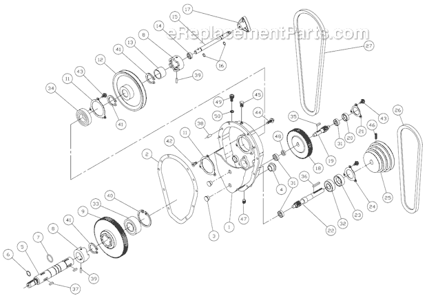 Page C Diagram and Parts List for 414504 Jet Band Saw