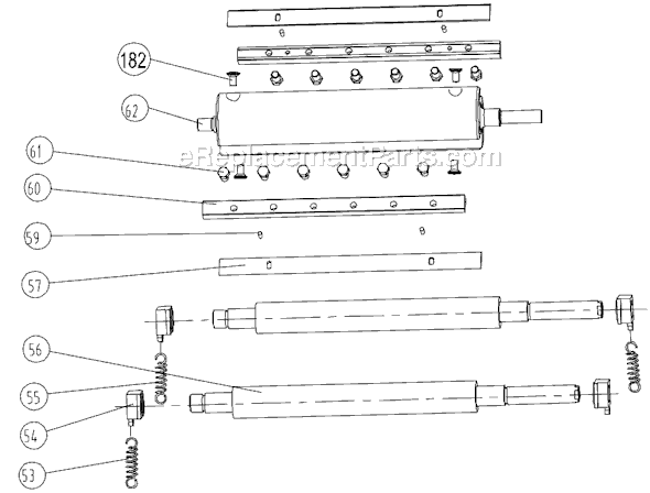 Page J Diagram and Parts List for 707400 Jet Planer Jointer