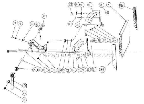 Page K Diagram and Parts List for 707400 Jet Planer Jointer
