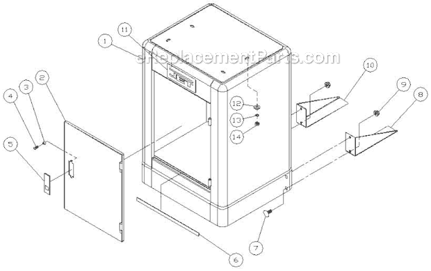 Page B Diagram and Parts List for  Jet Band Saw