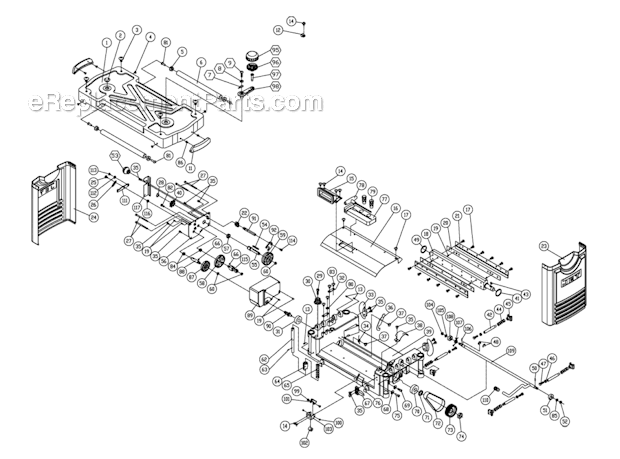 Head Assembly Diagram and Parts List for  Jet Planer Jointer