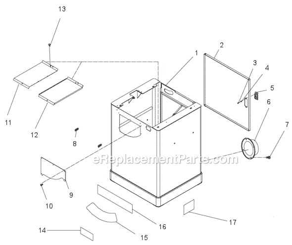 Page B Diagram and Parts List for 708781 Jet Table Saw