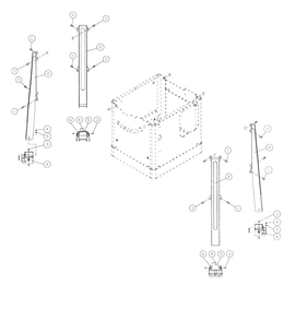Stand Assembly Diagram and Parts List for JPS-10 Jet Table Saw