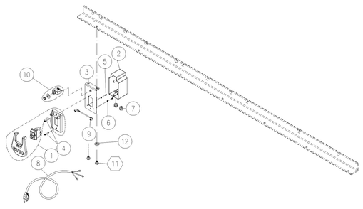 Switch Assembly Diagram and Parts List for  Jet Table Saw