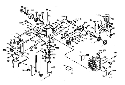Fig-0 Diagram and Parts List for  Jet Drill Press