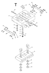 Fig-20 Diagram and Parts List for  Jet Lathe