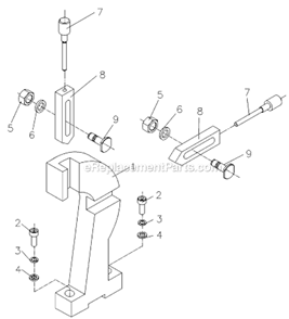 Part Location Diagram of CM9-F2001 Jet REST CASTING