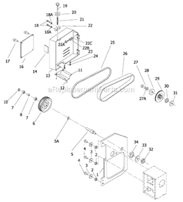 Part Location Diagram of TS-1503011 Powermatic Socket Head Cap Screw