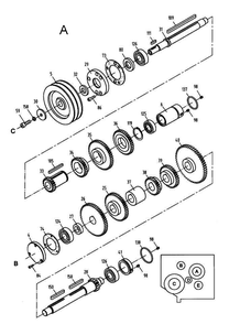 Fig-1 Diagram and Parts List for  Jet Lathe