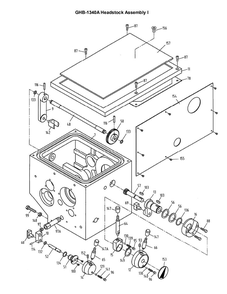 Headstock Assembly I Diagram and Parts List for GH-1340W Jet Lathe