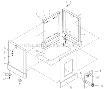 Page B Diagram and Parts List for 708448 Jet Sander Polisher