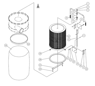 Fig-1 Diagram and Parts List for  Jet Dust Collector