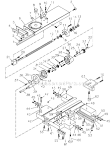 Page I Diagram and Parts List for  Jet Lathe