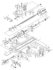 Page P Diagram and Parts List for  Jet Lathe