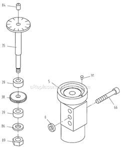 Page K Diagram and Parts List for  Jet Lathe