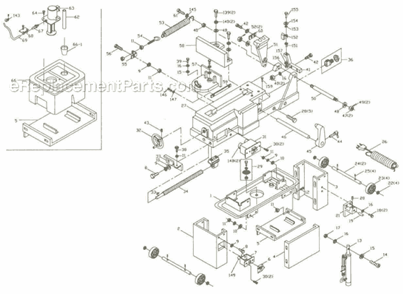 Page A Diagram and Parts List for 414459 Jet Band Saw