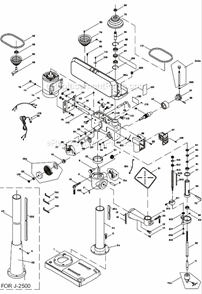 Page A Diagram and Parts List for 354400 Jet Drill Press