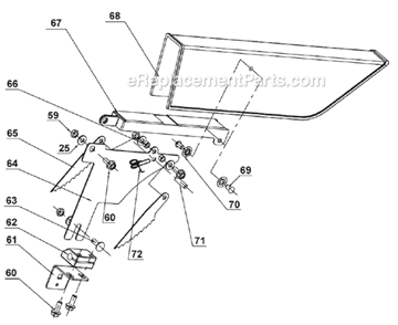 Page B Diagram and Parts List for 708315LSA Jet Table Saw