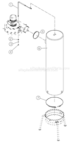 Page B Diagram and Parts List for 708653K Jet Dust Collector