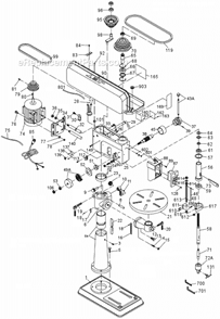 Part Location Diagram of JT9-VB-A29 Jet V-BELT A29