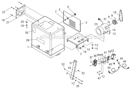 Page C Diagram and Parts List for 708468K Jet Planer Jointer