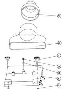 Page G Diagram and Parts List for 707400 Jet Planer Jointer