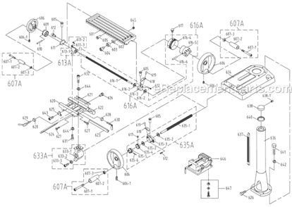 Part Location Diagram of JT9-TS-0051101 Jet HEX SOCKET HEAD SCREW