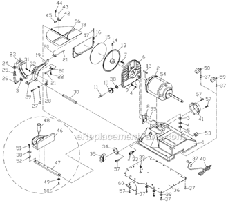 Page A Diagram and Parts List for  Jet Sander Polisher