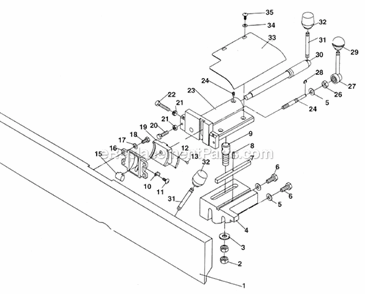 Page C Diagram and Parts List for  Jet Planer Jointer