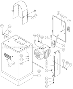 Page B Diagram and Parts List for 708115K Jet Band Saw