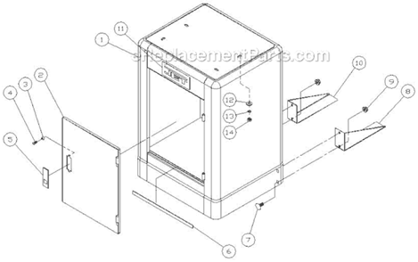 Page B Diagram and Parts List for  Jet Band Saw