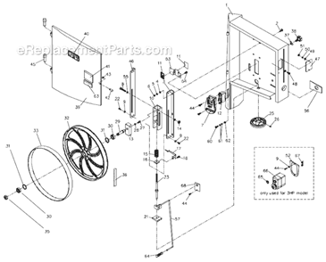 Page A Diagram and Parts List for 710751B Jet Band Saw