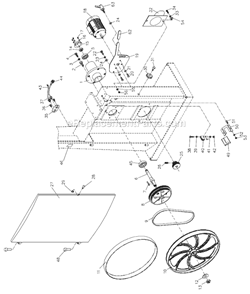 Page B Diagram and Parts List for 710751B Jet Band Saw