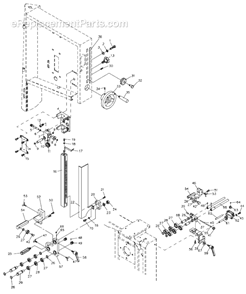 Page C Diagram and Parts List for 710751B Jet Band Saw