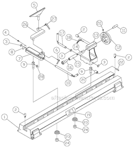 Part Location Diagram of JT9-JWL1442-212 Jet HANDWHEEL